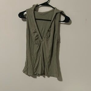 Olive Green Sleeveless Top